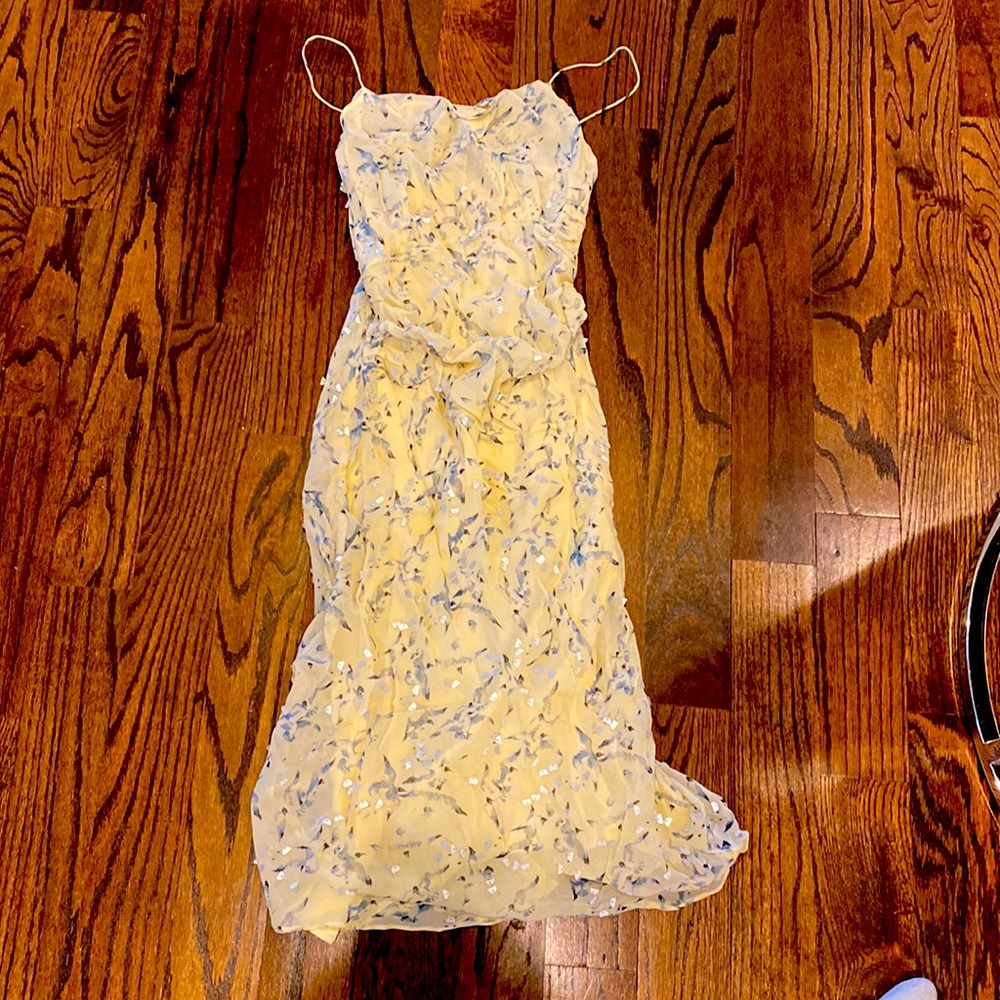 Pale yellow catherine malandrino dress